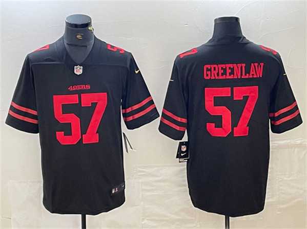 Mens San Francisco 49ers #57 Dre Greenlaw Black Vapor Untouchable Limited Stitched Jersey->->NFL Jersey